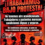 Trabajan bajo protesta en el Hospital General Dr. Salvador Zubirán Anchondo por falta de aire acondicionado