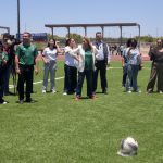 Inaugura Maru Campos pista de atletismo de primer nivel en Delicias tras 40 años de espera